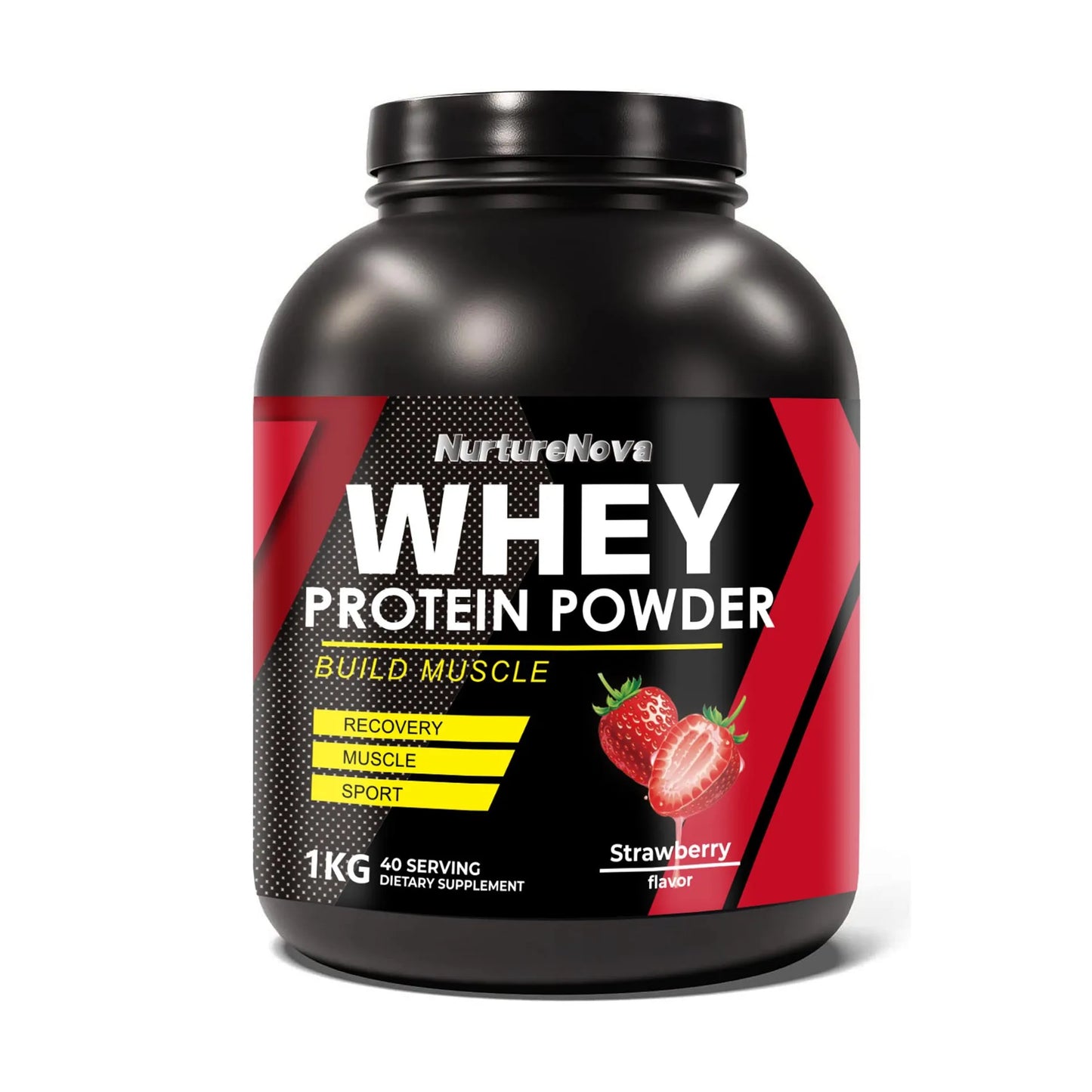 NurtureNova Whey Protein Powder Build Muscle Sport Support  Vanilla Flavor Strawberry Chocolate Matcha Banana Lemon 40 Servings