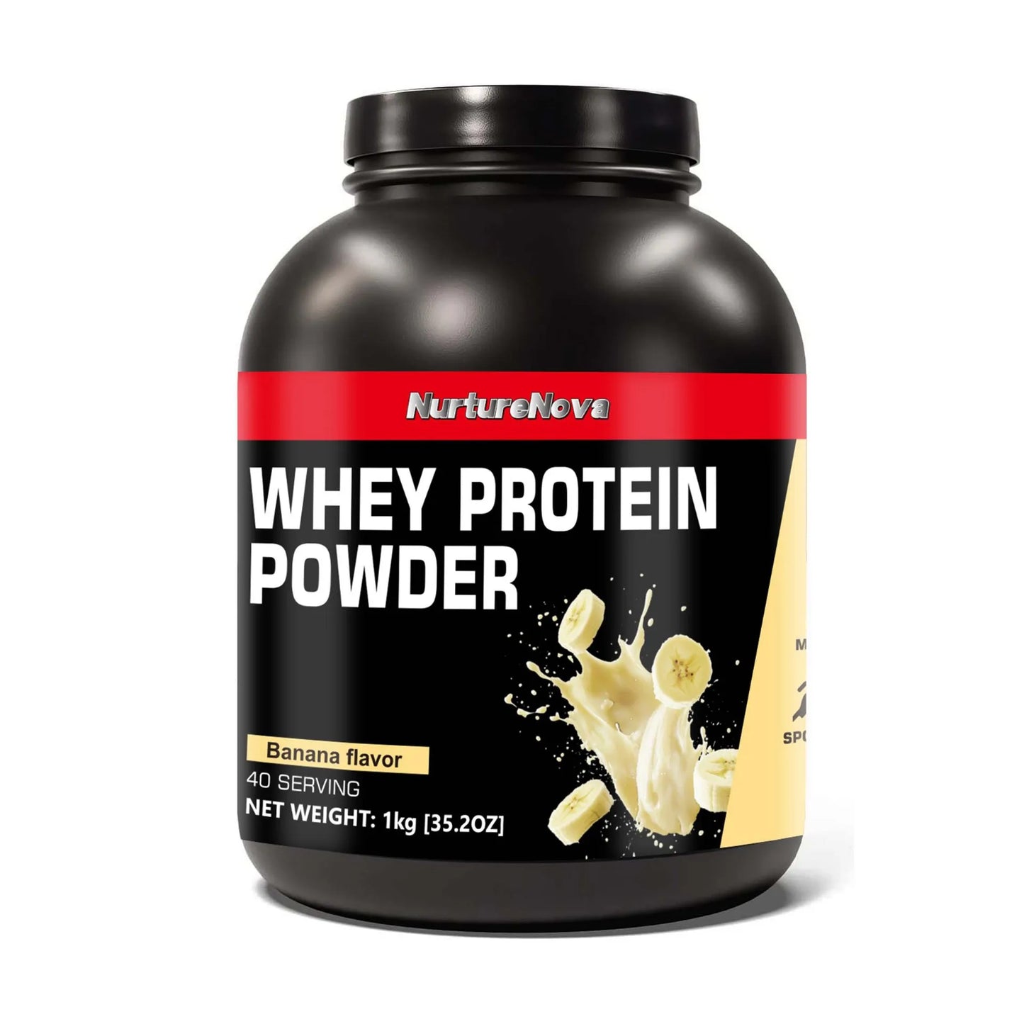 NurtureNova Whey Protein Powder Build Muscle Sport Support  Vanilla Flavor Strawberry Chocolate Matcha Banana Lemon 40 Servings